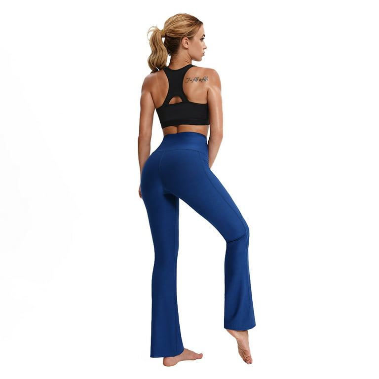 Women's Yoga Pants - Flare Leggings for Women High Waisted Crossover  Workout Bell Bottom Jazz Dress Pants 