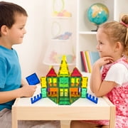 Tytan Magnetic Toy Learning Tiles,100 Pieces, STEM Certified W/ Car & Carrying Bag | Kids Ages 3+