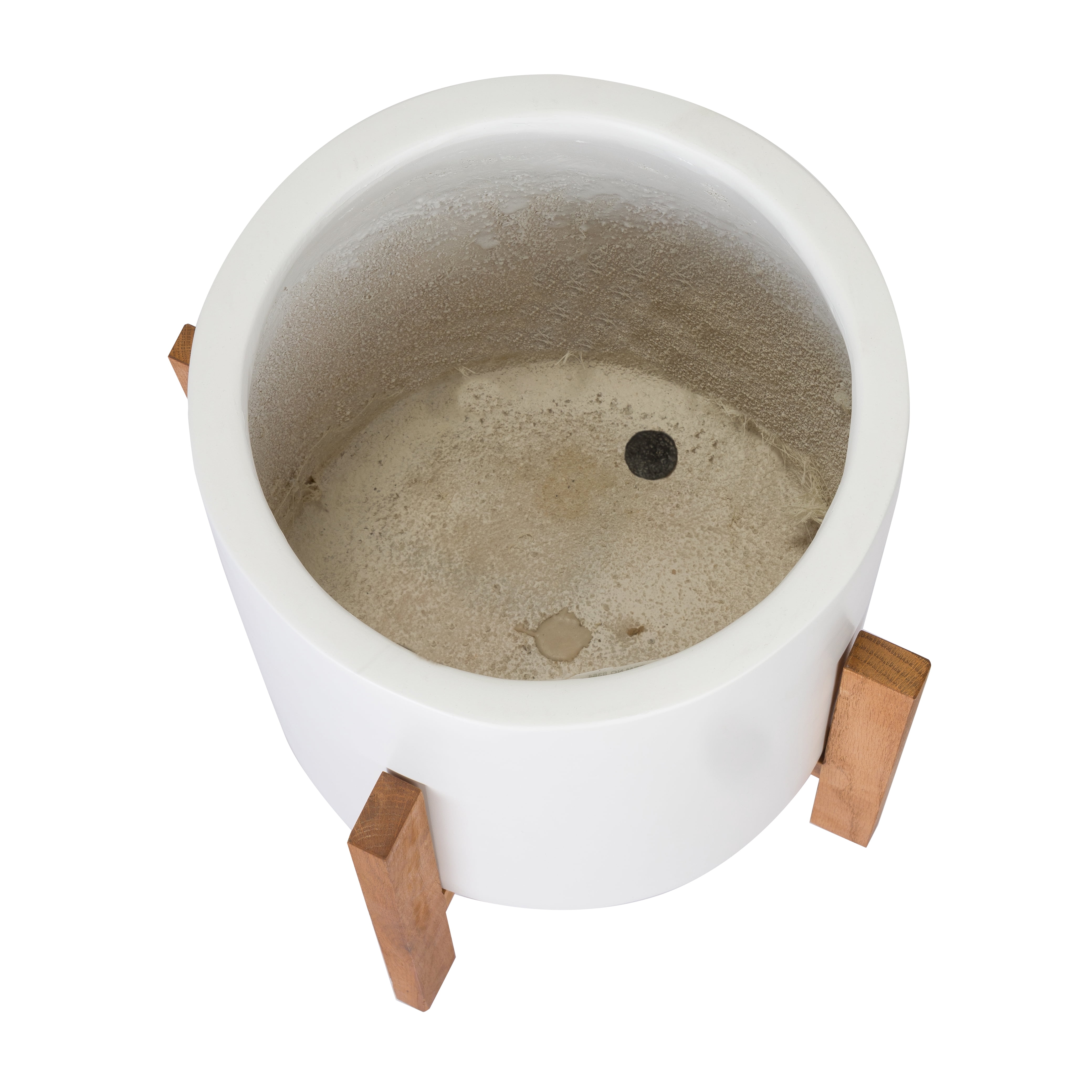 Rowan Modern Resin Outdoor Planter - 18" White