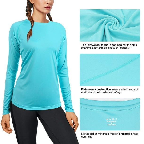 Women's UPF 50+ UV Sun Protection Shirt Outdoor Performance Long Sleeve  Rash Guard Shirts for Hiking,Swim,Fishing : : Clothing, Shoes 