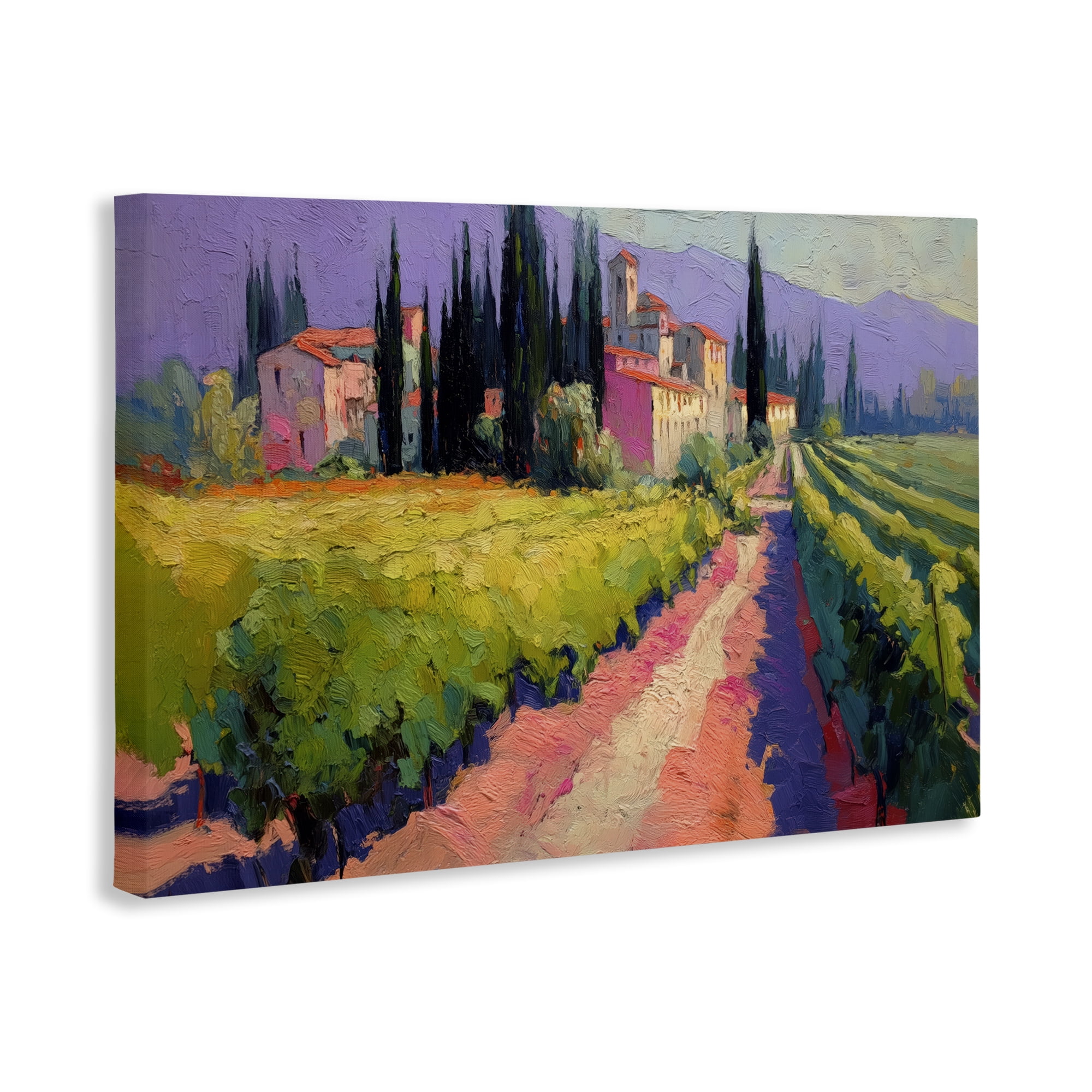 Purple Mountains Village Canvas Wall Art, design by Annabelle Hall