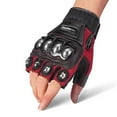 thumbnail image 4 of Guantes de Motocicleta de Medio Dedo para Hombre, Guantes de Seguridad para Deportes de Motor de Motocicleta para Exteriores de Acero Negro, 4 of 8