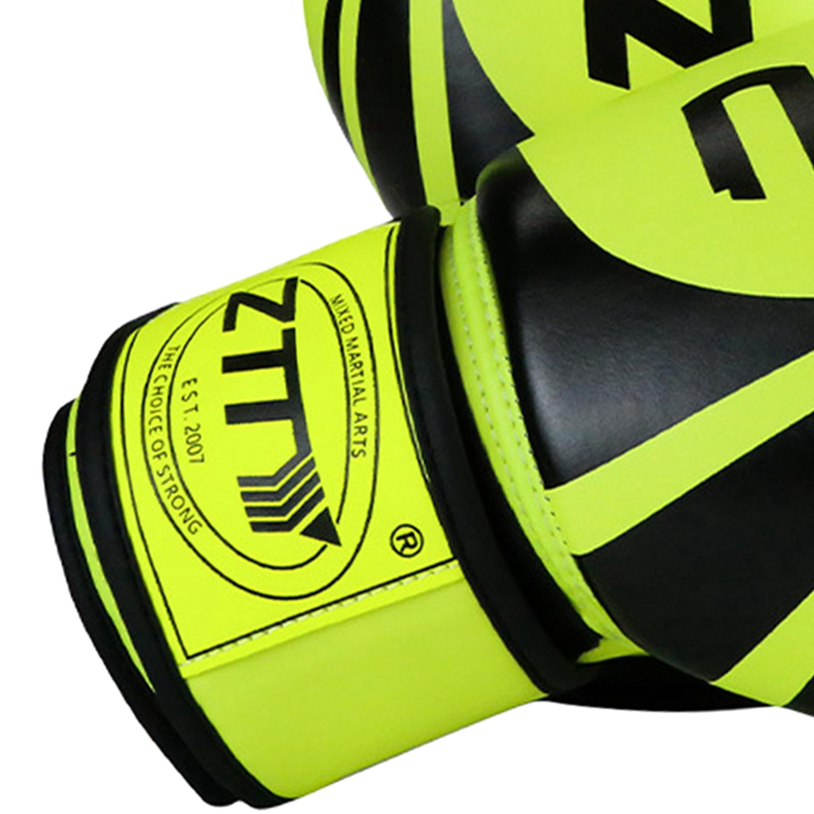 DimyFew Boxing Gloves Durable Lightweight Mma Protective Gear Sparring Gloves Karate for Green