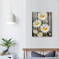 Jiayy Bathroom Wall Art Yellow Grey Daisy Flowers Vintage Grey Floral