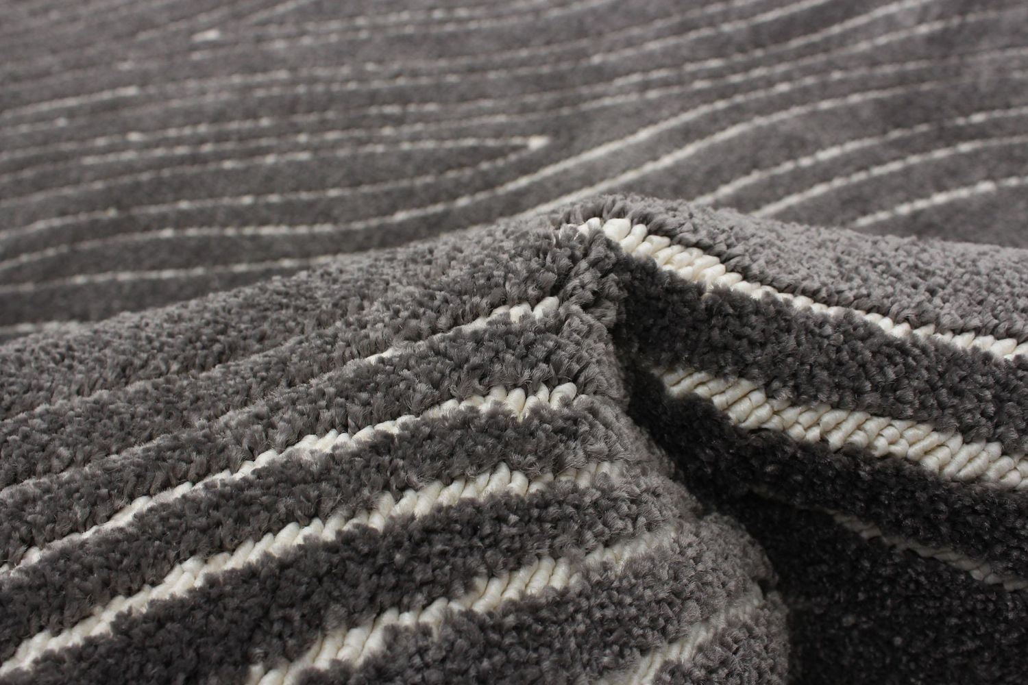 ECARPET Modern Area Rug for Dining Room, Living Room, Bedroom or Den Vector Grey