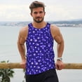 thumbnail image 6 of KLL Beautiful Purple Snowflakes Print Men's Muscle Gym Workout Stringer Tank Tops Bodybuilding Fitness T-Shirts Tank Tops Men-XX-Large, 6 of 7
