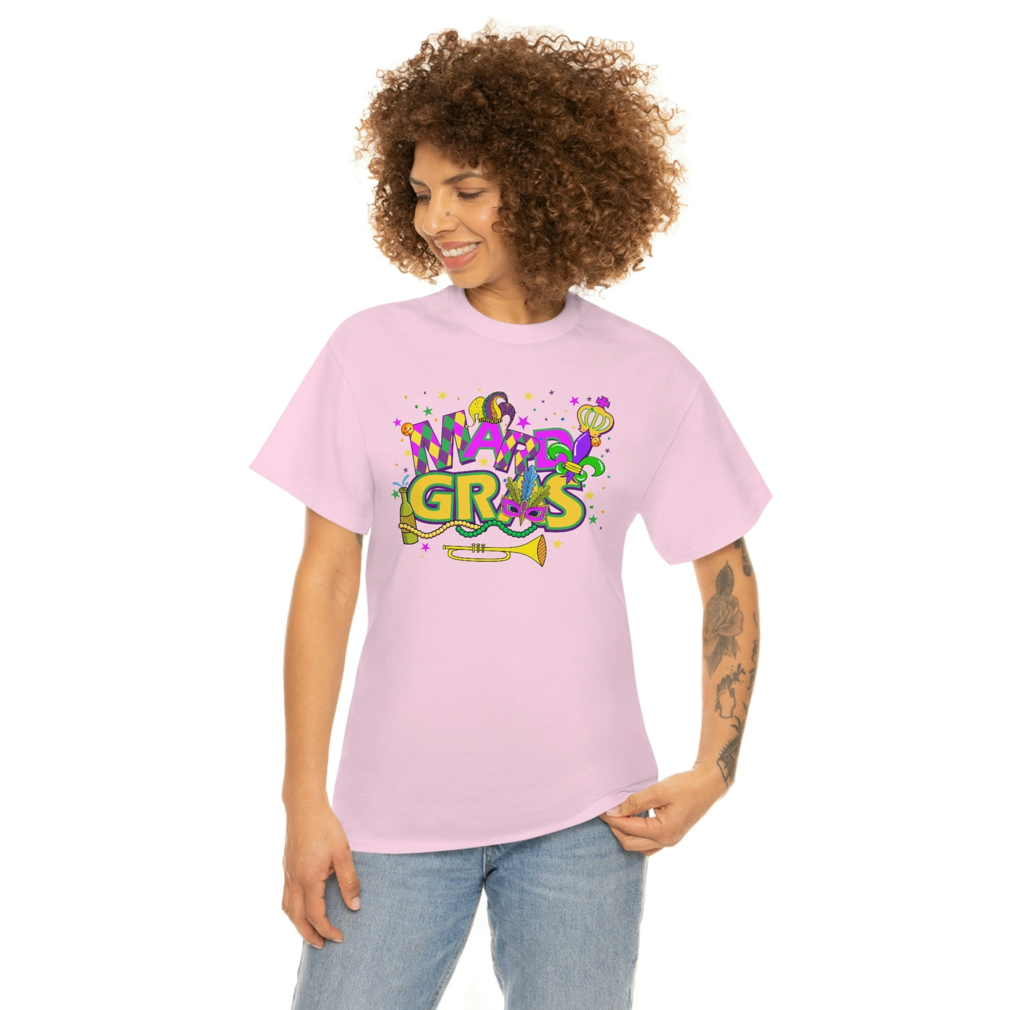 Familyloveshop LLC Mardi Gras T Shirt, Mardi Gras Couple T-Shirt, Fat  Tuesday Shirt, Saints Shirt, Men Women Graphic T Shirts