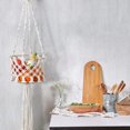 thumbnail image 2 of CPDD Macrame Fruit Basket Hanging - Boho Macrame Produce Hammock, Bohemian Vegetable Holder Kitchen Fruit Storage Organizer Decorative Boho Decor for Kitchen, 2 of 7