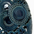 thumbnail image 5 of DecMode 18", 13"H Floral Blue Ceramic Vase with Cut Out Patterns, Set of 2, 5 of 8