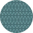 thumbnail image 1 of Ahgly Company Machine Washable Indoor Round Transitional Deep Teal Green Area Rugs, 8' Round, 1 of 7