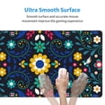 thumbnail image 4 of Rateoe Colorful Mexican Flower Print Mouse Pad - Extended Large Gaming Mousepad,Non-Slip Stitched Edge,16x29.5 Inch, 4 of 8