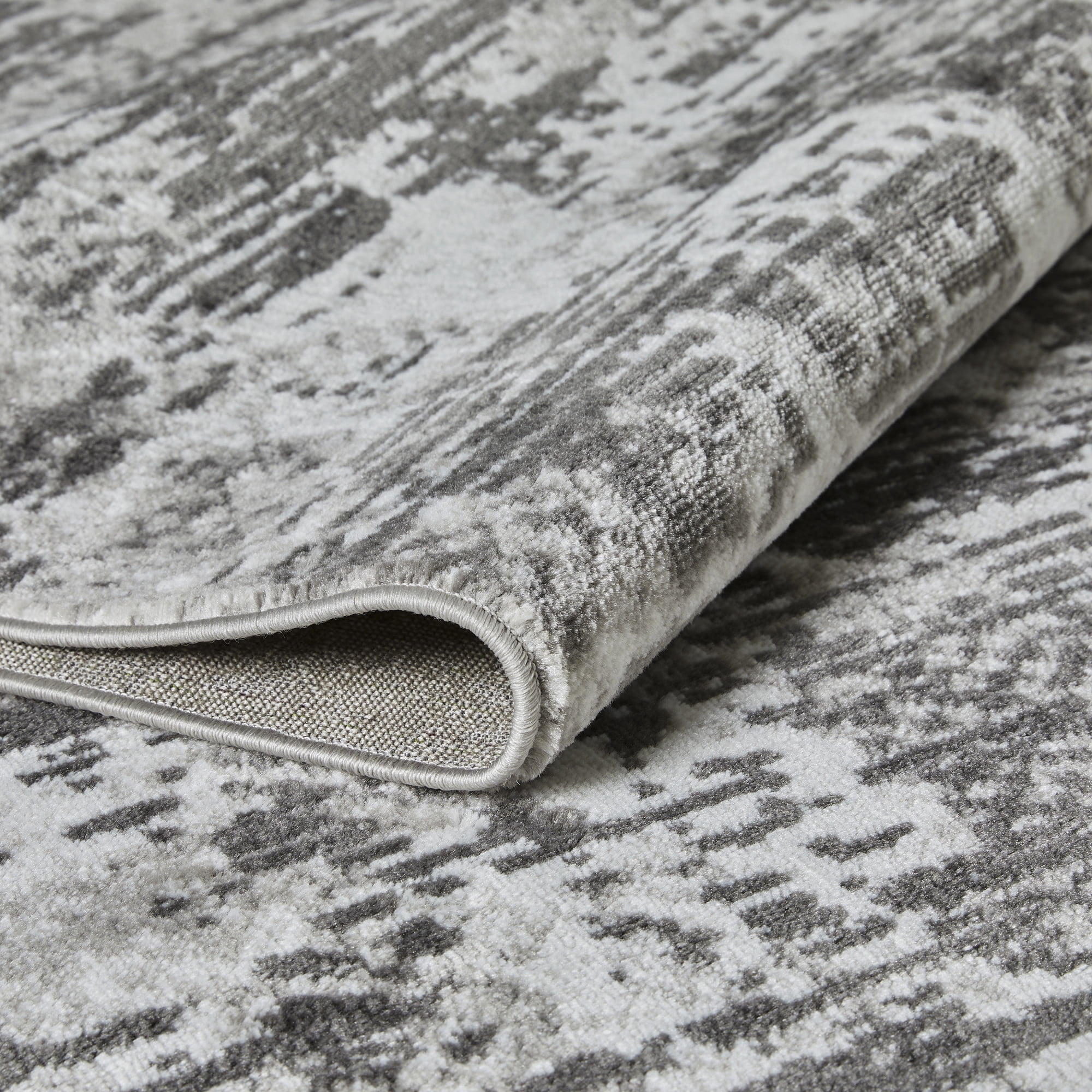 Loomaknoti Rhane Afrey 2' x 7' Gray Abstract Indoor polypropylene Runner Rug