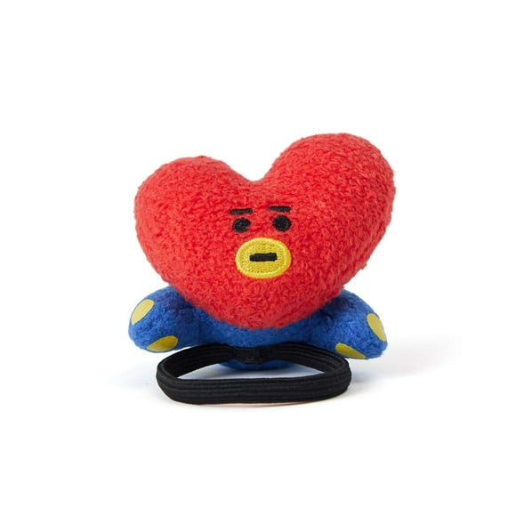 TATA Character Plush Stuffed Animal Elastic Hair Tie Band Accessories for Girls Red/Blue