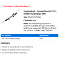 thumbnail image 2 of Steering Rack - Compatible with 1999 - 2003 Dodge Durango RWD 2000 2001 2002, 2 of 2