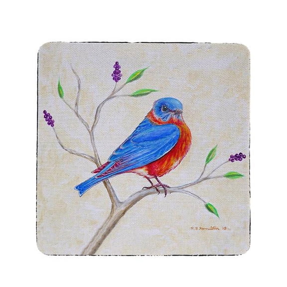 Betsy Drake CT1050 Dicks Blue Bird Coaster - Set of 4