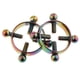 thumbnail image 1 of Abrazadera de Tornillo de material acero Inoxidable, 2 Uds., de 4 Tornillos, Ajuste , Pezón, Joyería Corporal , iris Arco iris, 1 of 8