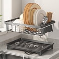 thumbnail image 3 of TEMOGU-Expandable Over Sink Dish Rack (14.5" - 19"), Sink & in Sink Dish Drying Rack with Utensil Holder, Dish Drainer Rack with Drainboard for Kitchen Counter Space-Saving, 3 of 4