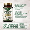 thumbnail image 4 of Calcium 1200 mg with Vitamin D3 - Per Serving - Bone Health Supplement - Vitamin D & Calcium Supplements for Women & Men - Bone Strength Support - Natural Calcium Pills - Bottled in USA - 180 Tablets, 4 of 10