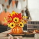 thumbnail image 5 of Decoración de mesa de calabaza falsa de Halloween | Centro de mesa de Acción de Gracias de otoño | Calabaza artificial con hojas y bayas | Adorno de plástico multicolor | 11x10 pulgadas | Fácil, 5 of 5