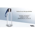 thumbnail image 4 of Genie Plastic Water Bottles with Strap 17 oz. Set of 10, Bulk Pack - Refillable, Great for Gym, Hiking, Cycling, School - Blue, 4 of 8
