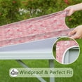 thumbnail image 6 of Strawberry Plants Fruit Milk Box Checkered Square Fitted Tablecloth with Elastic Edge,Square Table Cover,Washable Elastic Table Cover for Home Kitchen Party Decor 34"x34", 6 of 6
