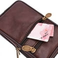 thumbnail image 5 of Men Genuine Leather Waist Pack Bag Double Zipper Cell Mobile Phone Case, 5 of 6