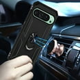 thumbnail image 3 of TJS for Google Pixel 9 Pro XL (XL Version Only) Phone Case, Impact Resistant Metal Ring Magnetic Support Kickstand Drop Protector Cover (Black), 3 of 5