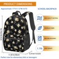 thumbnail image 3 of Pioneer Flower Floral Print Pattern 17" School Backpacks for Teens,Waterproof Oxford Fabric,S-Shape Padded Straps for School,Travel,Hiking,Camping, 3 of 5