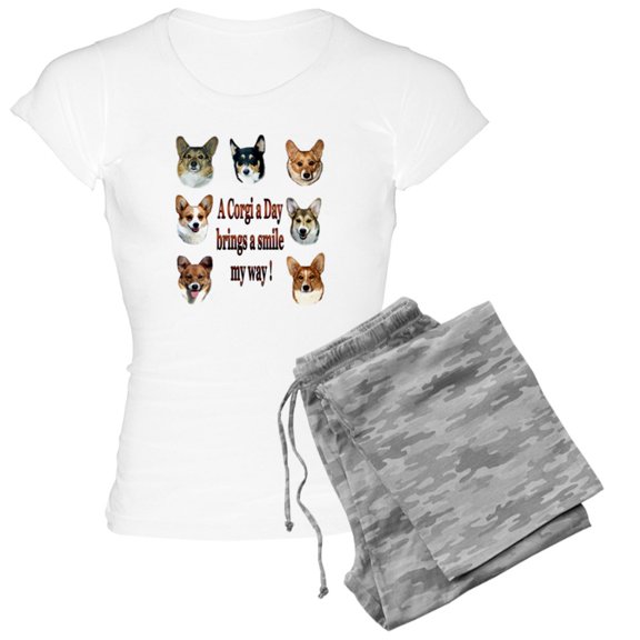 CafePress - A Corgi A Day Brings A Smil - Women's Light Pajamas