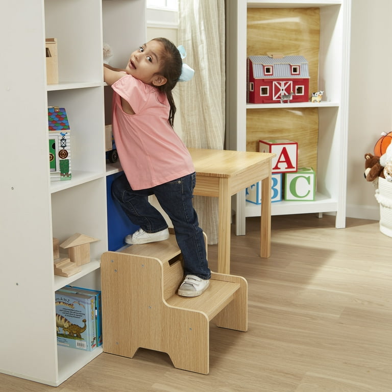 Free Shipping Melissa Doug Kids Wooden Step Stool Light Natural Finish Walmart