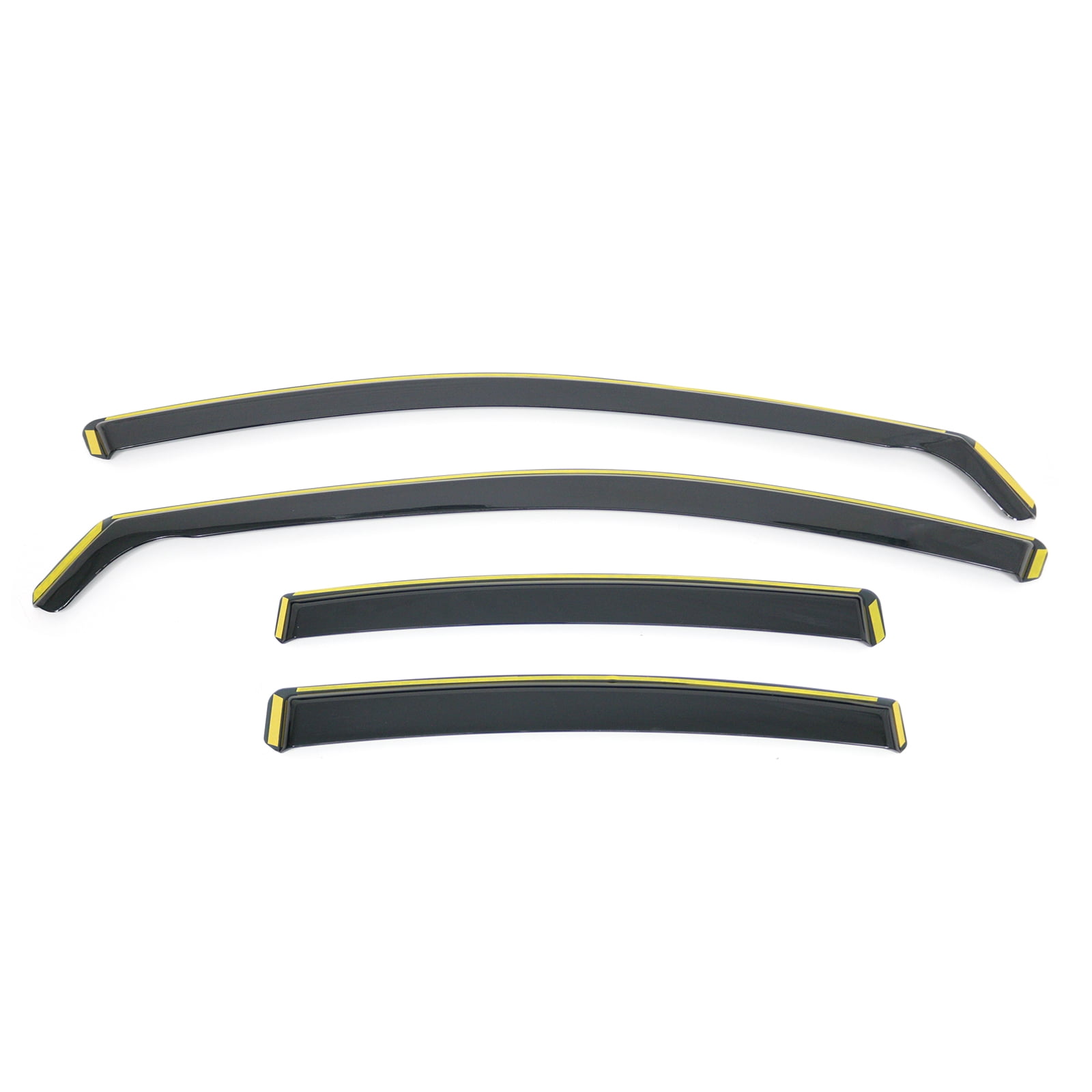 Ikon Motorsports In-Channel Window Visors Sun Shades Vent Rain Guards Side Deflectors for 2025-2026 Toyota Camry 9th Gen Black PC Polycarbonate 4PCS