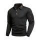 thumbnail image 2 of pstuiky Camisas de manga larga de invierno para hombre, Camiseta de manga larga con solapa y botones para hombre, color liso, con cuello cuadrado pequeño tops de invierno para hombre l, 2 of 7