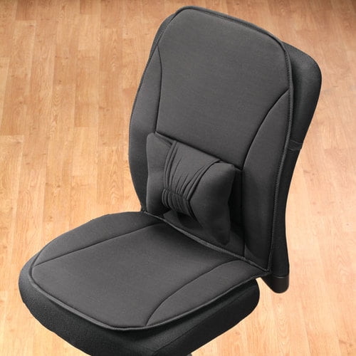 Memory Foam Seat Cushion with Lumbar SupportBlack