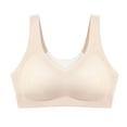 thumbnail image 5 of BYHONG Comfort Bra Everyday Bra V Neck Soft Lightweight Womens Basic Bra Bra for Women Beige XL, 5 of 6