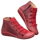 thumbnail image 5 of Xihbxyly Zapato Plano Informal de Cuero con Cordones y Cremallera Lateral para Mujer, Punta Redonda, 5 of 5