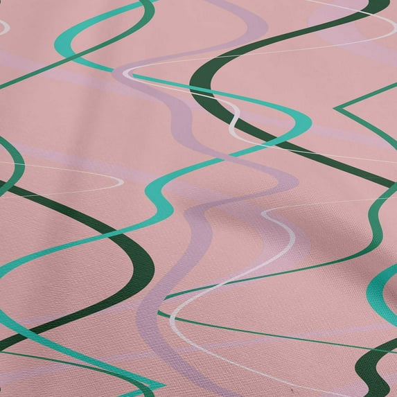 oneOone Silk Tabby Dusty Pink Fabric Geometric Sewing Material Print Fabric By The Yard 42 Inch Wide-VF