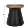 thumbnail image 3 of SAFAVIEH Button Outdoor Modern Round Accent Table, Black, 3 of 8