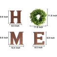 thumbnail image 3 of Adeeing Wooden Home Sign Wall Decor Home Letters with Artificial Wreath for Front Door, Living Room, Entry Way, Farmhouse, Brown, 3 of 8
