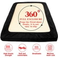 thumbnail image 4 of 100% Brushed Microfiber Queen Fitted Sheet, 1800 Super Soft and Cozy, Wrinkle, Fade, Stain Resistant Deep Pocket Fitted Bed Sheet Only, Black, 4 of 7