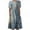 Navy, variant on Patlollav Womens Plus Size Summer Bohemian Print Short Sleeve Beach Dress Knee Length Dress