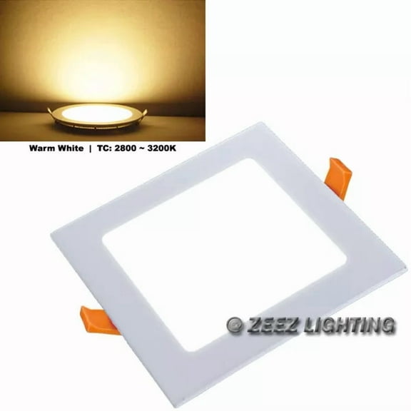 3W 2.75-Inch Square Warm White Recessed Lighting Led Ceiling Panel Light Fixture