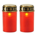 thumbnail image 6 of 2Pcs Outdoor Cemetery Ritual Waterproof Candle Lamp Solar Powered Eletric Light, 6 of 7