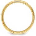 thumbnail image 2 of 14k Yellow Gold 6.2mm Lightweight Comfort Fit Brushed Satin/Polished Milgrain Grooved Edge Wedding Band Size 13.5 - Ring Size 13.5-5.7gm, 2 of 7