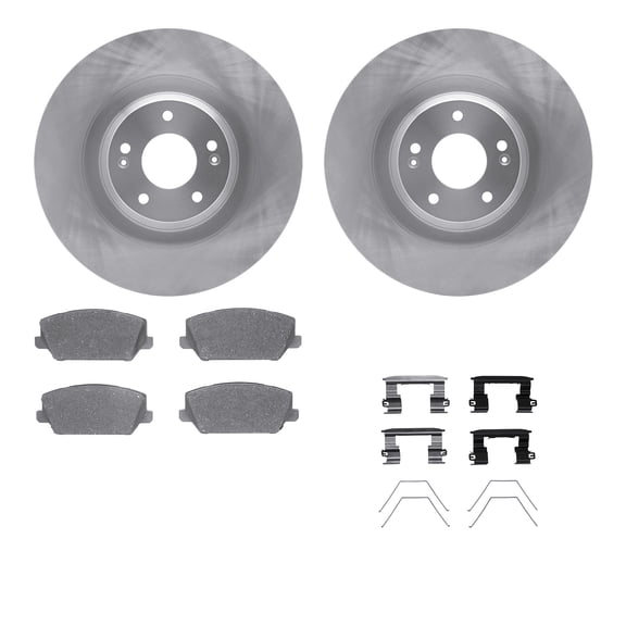 Dynamic Friction Company Front Brake Rotors with 5000 Advanced Brake Pads includes Hardware 6512-03459