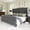 Gray, variant on VanAcc Queen Size Bed Frame, Velvet Upholstered Bed with Deep Button Tufted Wingback Headboard, Black