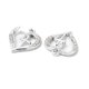 thumbnail image 2 of Rack Plating Alloy Crystal Rhinestone Pendants Heart with Cross Charms Platinum 20x17.5x2.5mm Hole: 1.5mm, 2 of 3