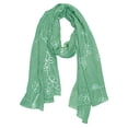 thumbnail image 1 of Peach Couture Châle Foulard d'Été Léger à Fleurs Complexes Brodées de Roses, Menthe, 1 of 1