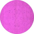 thumbnail image 1 of Ahgly Company Indoor Round Oriental Pink Traditional Area Rugs, 6' Round, 1 of 4