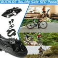 thumbnail image 4 of BUCKLOS SPD Clip Pedals MTB Mountain Bike Clipless Dual Sided Pedals - Road Bike Sealed Bearing Bicycle Clips in Pedal Compatible with Shimano SPD Cleats (9/16" Aluminum), 4 of 6