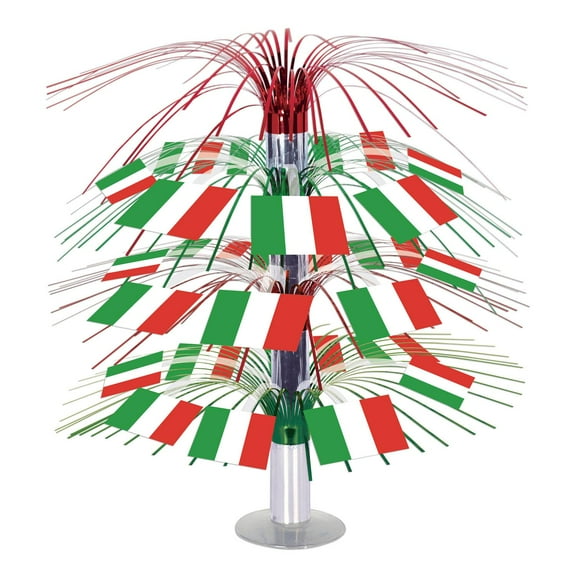 6 Pack Beistle Italian Flag Cascade Party Centerpiece